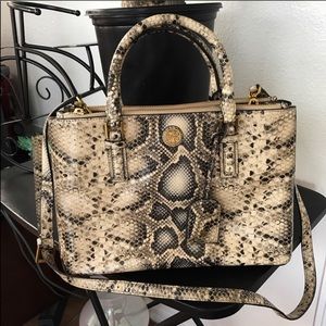 Tory Burch Limited Edition Snakeskin Robinson Tote